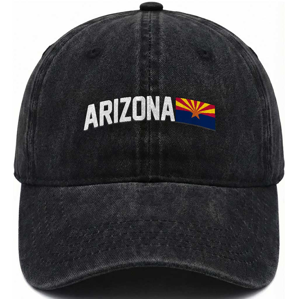 Vintage Arizona AZ State Flag Washed Cotton Baseball Cap TS14 Print Your Wear