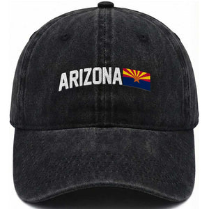 Vintage Arizona AZ State Flag Washed Cotton Baseball Cap TS14 Print Your Wear
