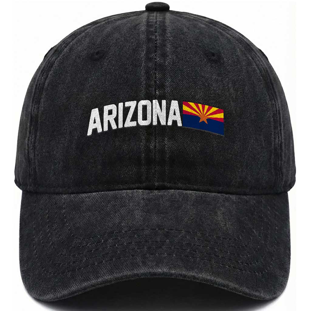 Vintage Arizona AZ State Flag Washed Cotton Baseball Cap TS14 Print Your Wear