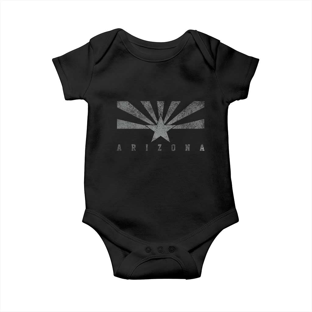 Arizona State Flag Pride Southwest Heritage Americana Baby Onesie TS14 Black Print Your Wear