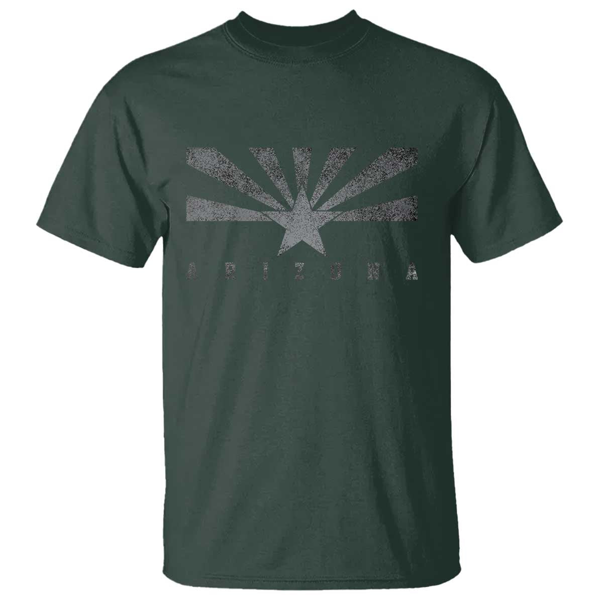 Arizona State Flag Pride Southwest Heritage Americana T Shirt TS14 Dark Forest Green Print Your Wear