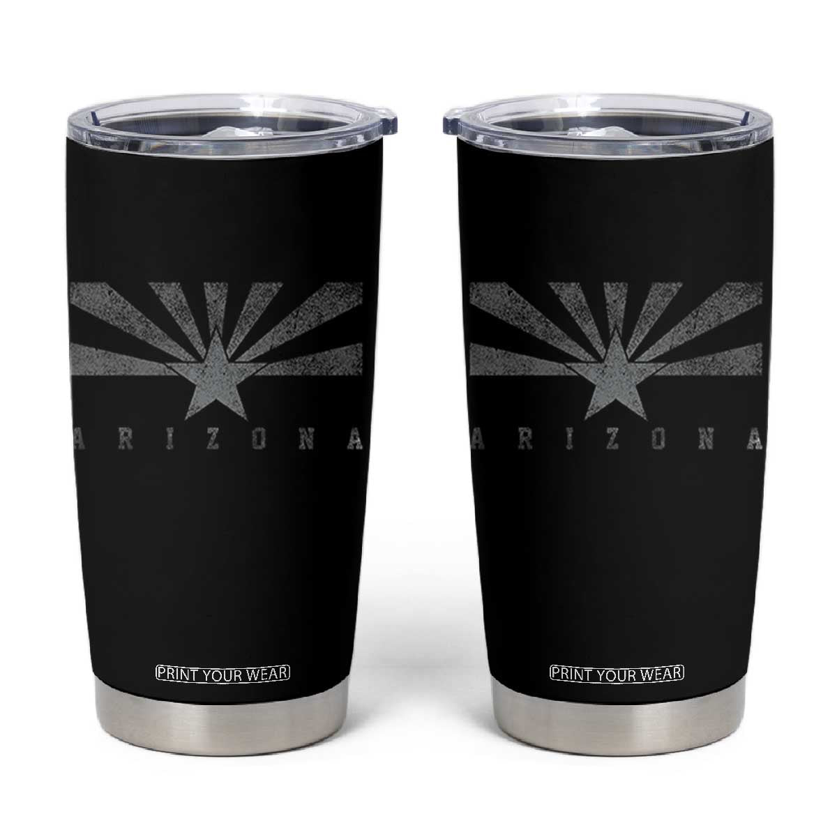 Arizona State Flag Pride Southwest Heritage Americana Tumbler Cup TS14 Black Print Your Wear