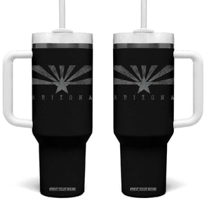 Arizona State Flag Pride Southwest Heritage Americana Tumbler With Handle TS14 One Size: 40 oz Black Print Your Wear