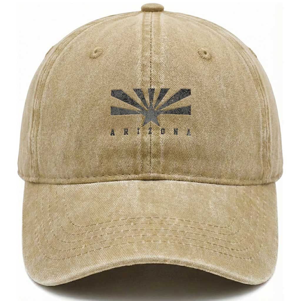 Arizona State Flag Pride Southwest Heritage Americana Washed Cotton Baseball Cap TS14 Print Your Wear