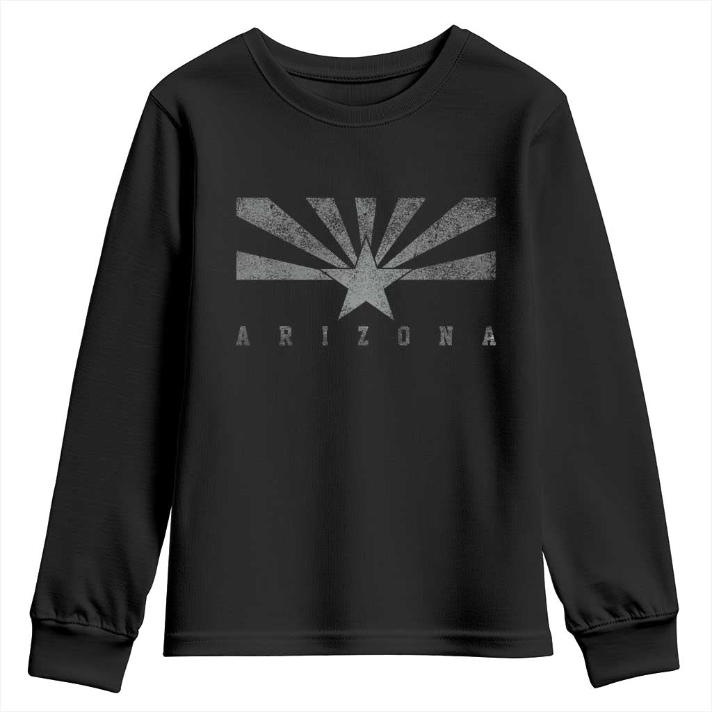 Arizona State Flag Pride Southwest Heritage Americana Youth Sweatshirt TS14 Black Print Your Wear