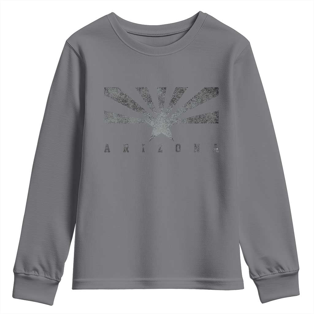 Arizona State Flag Pride Southwest Heritage Americana Youth Sweatshirt TS14 Charcoal Print Your Wear
