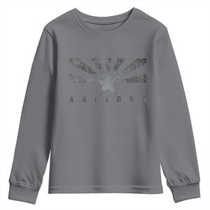 Arizona State Flag Pride Southwest Heritage Americana Youth Sweatshirt TS14 Charcoal Print Your Wear
