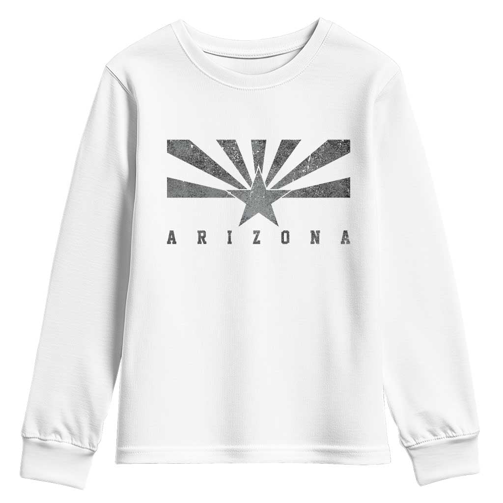 Arizona State Flag Pride Southwest Heritage Americana Youth Sweatshirt TS14 White Print Your Wear