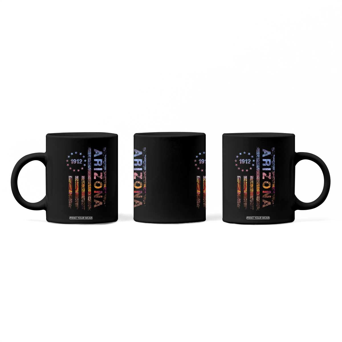 Arizona American Flag Pride Cactus Landscape Established 1912 Coffee Mug TS14 Print Your Wear