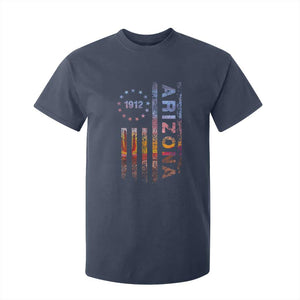 Arizona American Flag Pride Cactus Landscape Established 1912 T Shirt For Kid TS14 Navy Print Your Wear