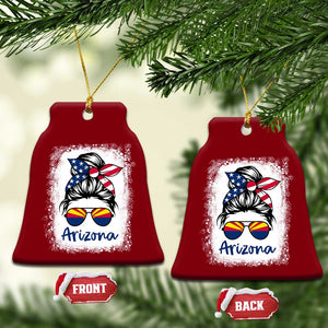 Arizona American Flag Messy Bun Pride Ceramic Ornament TS14 Print Your Wear