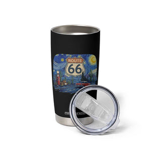 Route Highway 66 Road Sign Distressed Road Trip Starry Night Tumbler Cup TS14 Print Your Wear