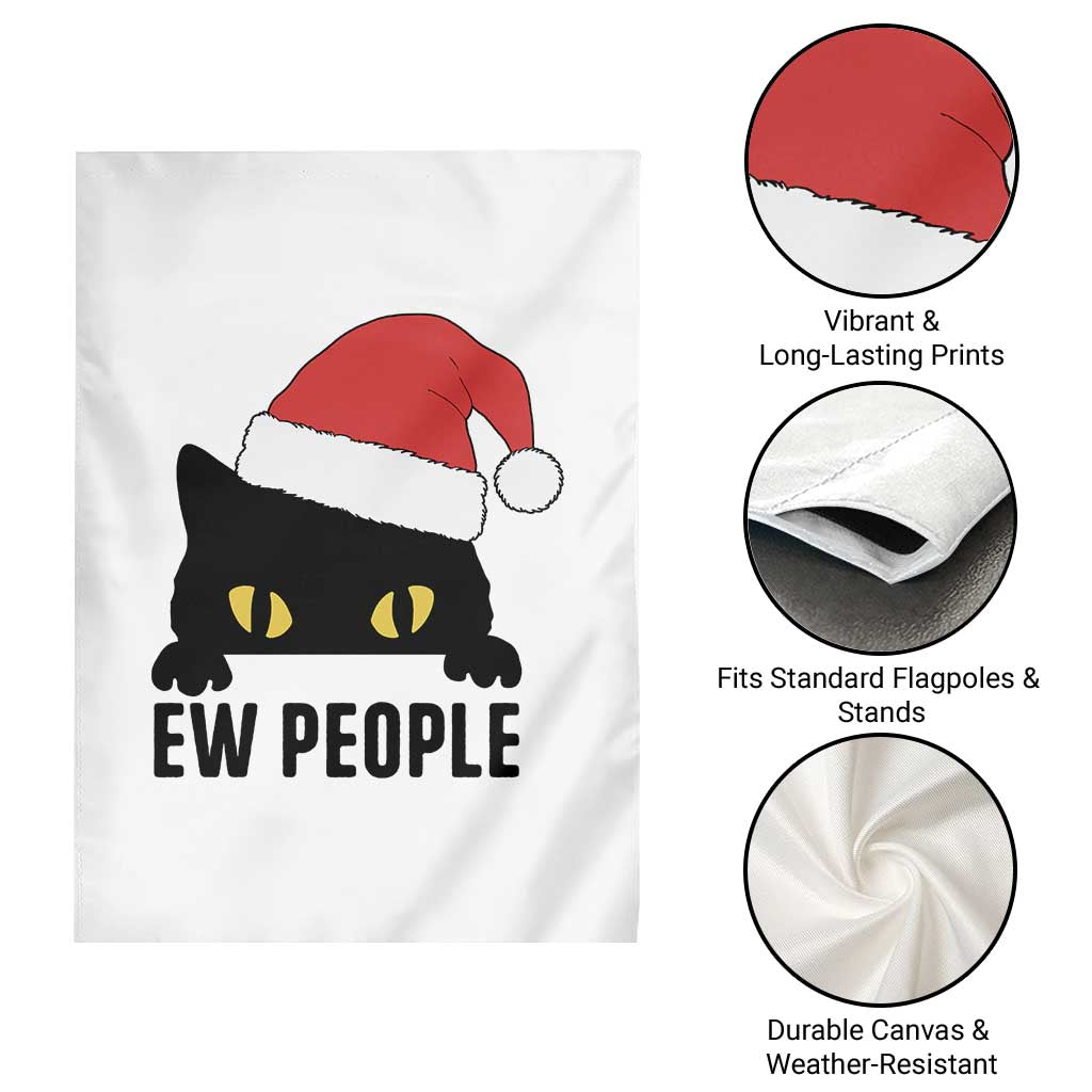 Funny Cat Christmas Garden Flag Ew People Anti Social Grumpy Cat Xmas TS14 Print Your Wear