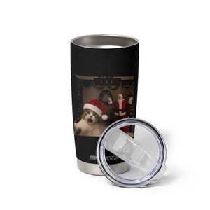 Funny Cat With Santa Selfie Christmas Tumbler Cup TS14 Print Your Wear