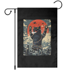 Japanese Cat Christmas Garden Flag Funny Kitten Kitty Cat Lover TS14 Black Print Your Wear