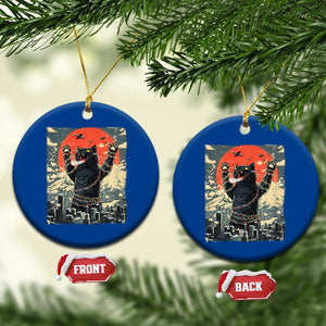 Japanese Cat Christmas Ceramic Ornament Funny Kitten Kitty Cat Lover TS14 1pc Blue Print Your Wear
