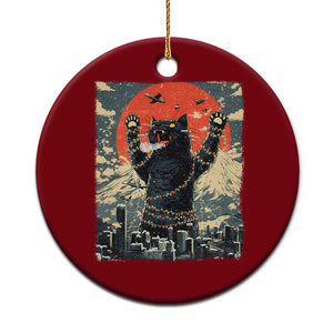 Japanese Cat Christmas Ceramic Ornament Funny Kitten Kitty Cat Lover TS14 1pc Red Print Your Wear