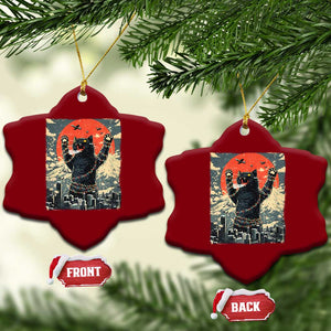 Japanese Cat Christmas Ceramic Ornament Funny Kitten Kitty Cat Lover TS14 Print Your Wear