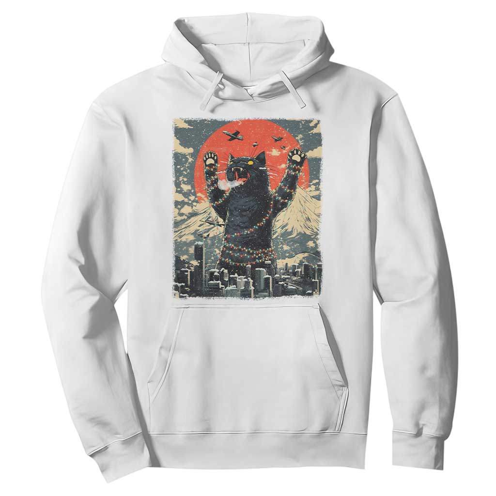 Japanese Cat Christmas Hoodie Funny Kitten Kitty Cat Lover TS14 White Print Your Wear