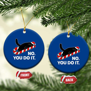 Funny Lazy Cat Christmas Ceramic Ornament No You Do It TS14 1pc Blue Print Your Wear