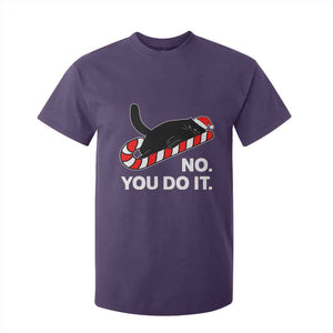 Funny Lazy Cat Christmas T Shirt For Kid No You Do It TS14 Purple Print Your Wear