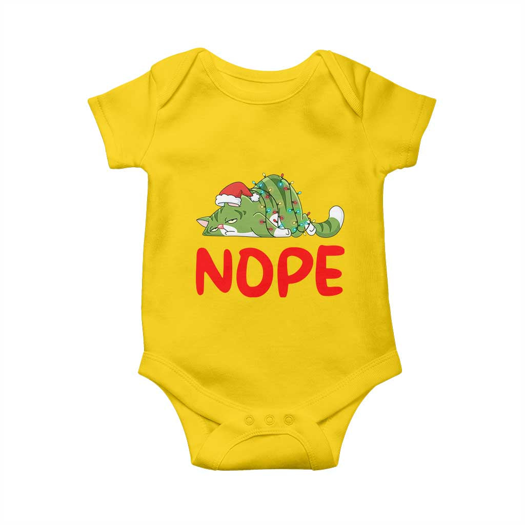 Funny Lazy Cat Christmas Baby Onesie Nope Not Today TS14 Daisy Print Your Wear