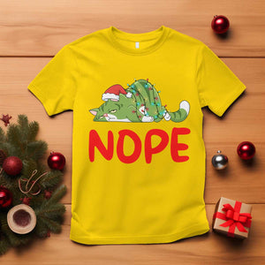 Funny Lazy Cat Christmas T Shirt Nope Not Today TS14 Daisy Print Your Wear