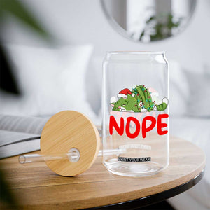 Funny Lazy Cat Christmas Glass Can Nope Not Today TS14 Print Your Wear