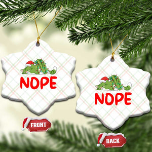Funny Lazy Cat Christmas Ceramic Ornament Nope Not Today TS14 Print Your Wear