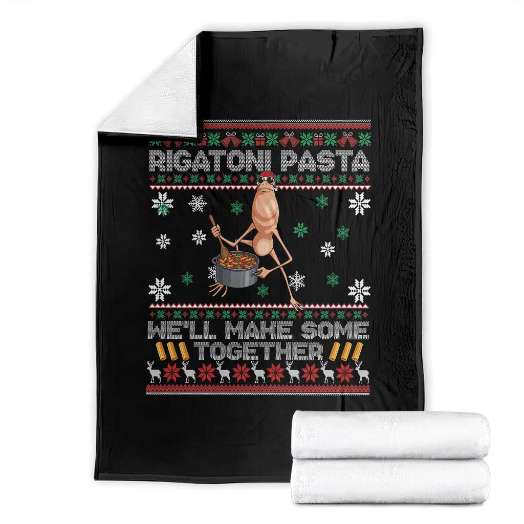 Marcus The Worm Christmas Meme Throw Blanket Rigatoni Pasta We Will Make Some Together TS14 Black Print Your Wear