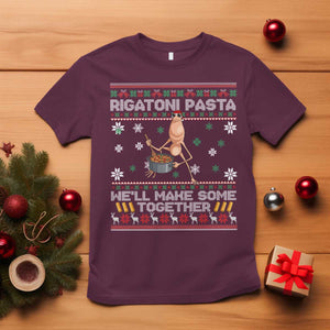 Marcus The Worm Christmas Meme T Shirt Rigatoni Pasta We Will Make Some Together TS14 Maroon Print Your Wear