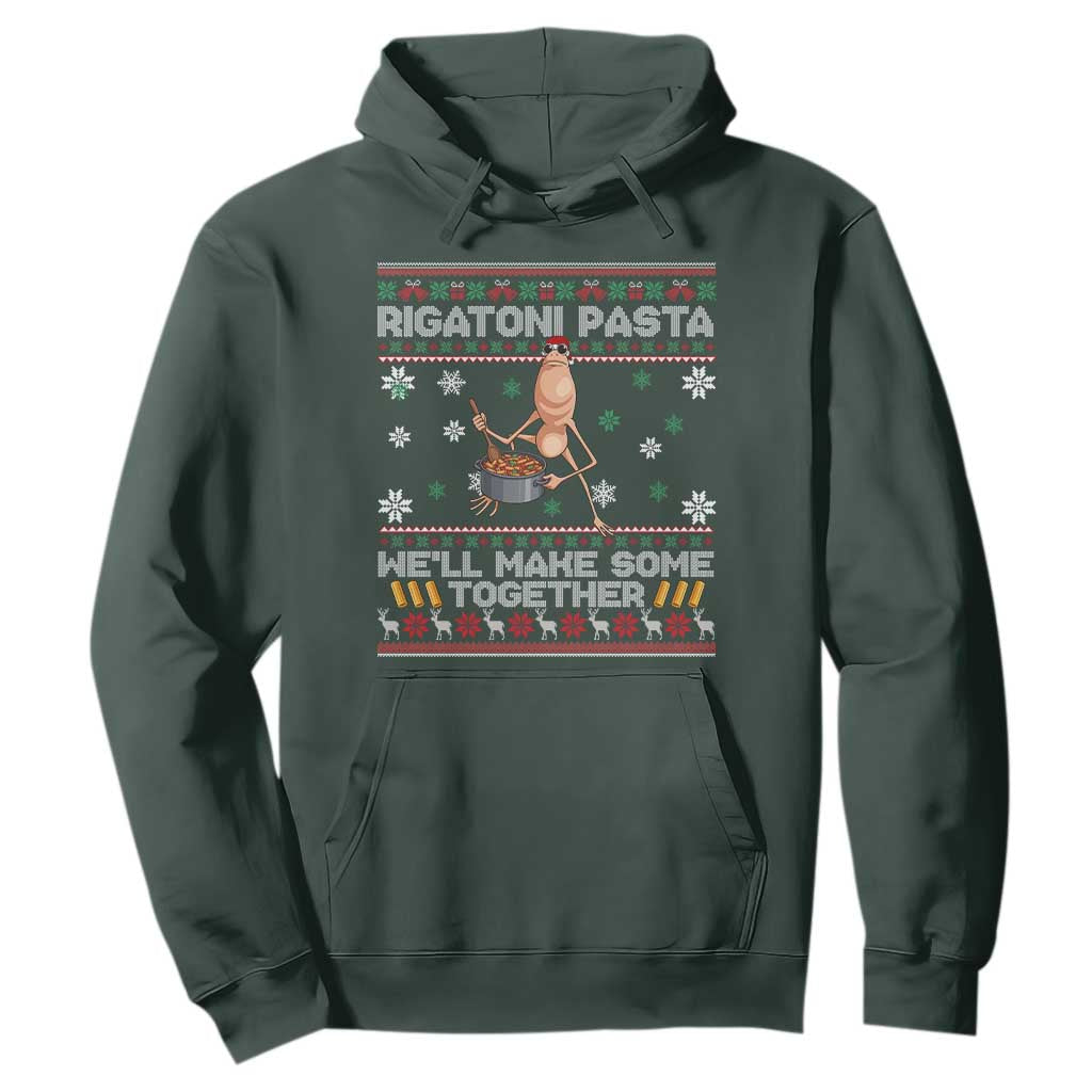 Marcus The Worm Christmas Meme Hoodie Rigatoni Pasta We Will Make Some Together TS14 Dark Forest Green Print Your Wear