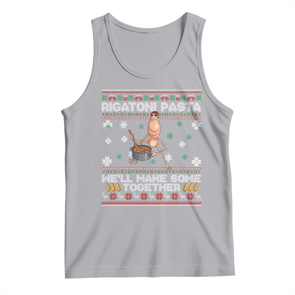 Marcus The Worm Christmas Meme Tank Top Rigatoni Pasta We Will Make Some Together TS14 Athletic Heather Print Your Wear