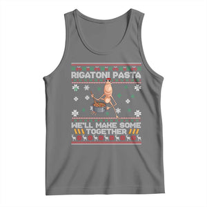 Marcus The Worm Christmas Meme Tank Top Rigatoni Pasta We Will Make Some Together TS14 Black Heather Print Your Wear