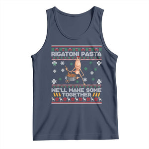 Marcus The Worm Christmas Meme Tank Top Rigatoni Pasta We Will Make Some Together TS14 Navy Print Your Wear
