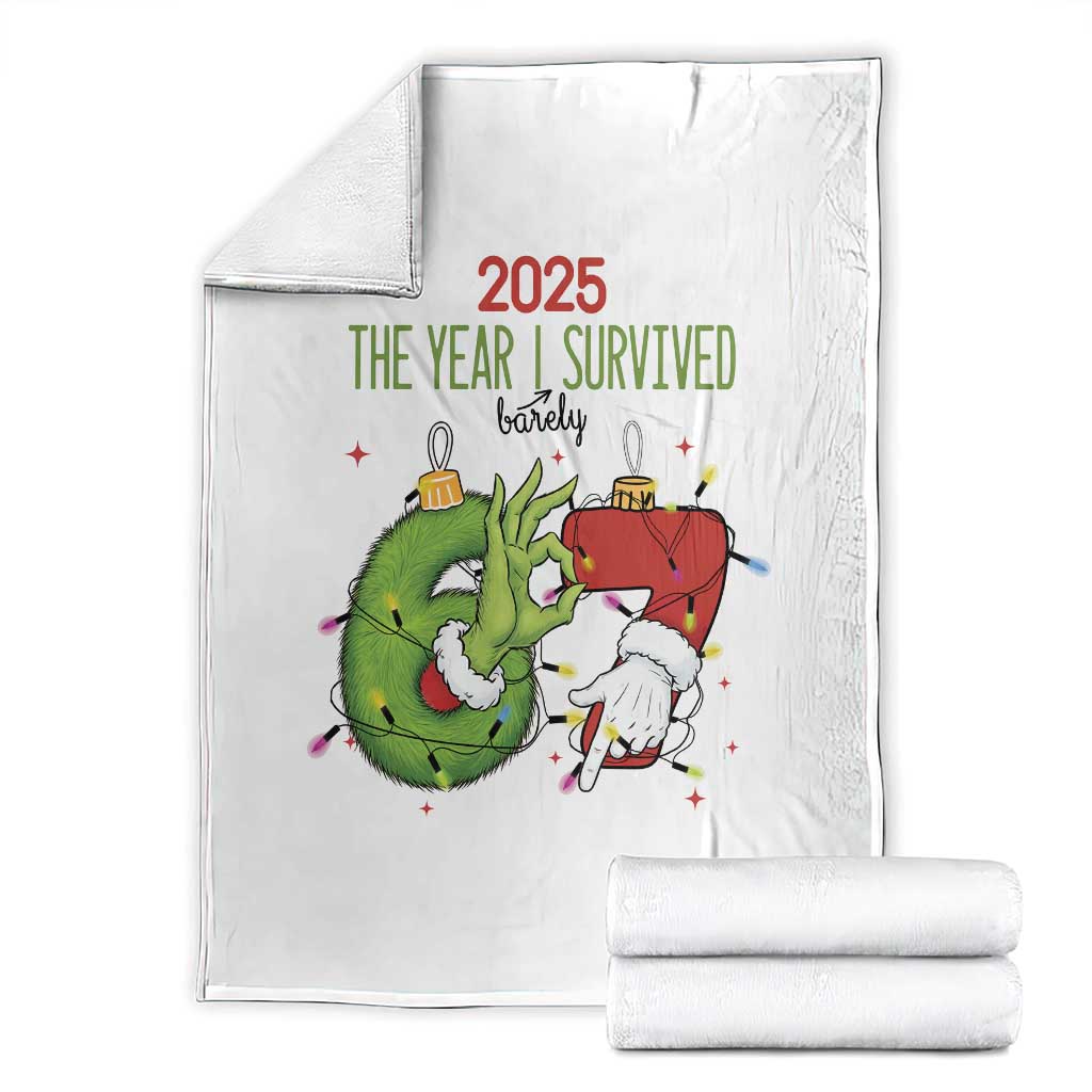 The Year I Survived 67 Six Seven Christmas Meme Throw Blanket TS14 White Print Your Wear