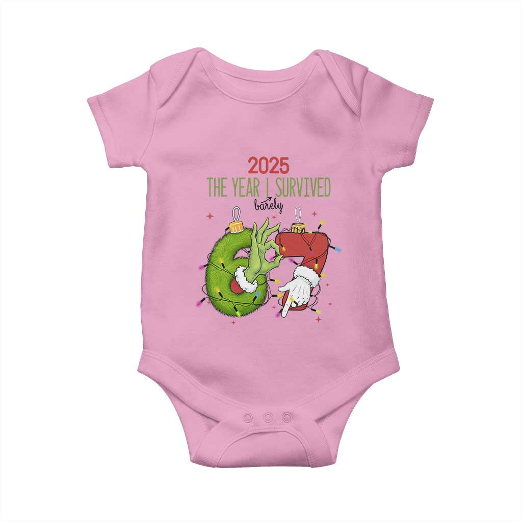 The Year I Survived 67 Six Seven Christmas Meme Baby Onesie TS14 Light Pink Print Your Wear