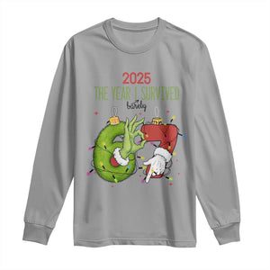 The Year I Survived 67 Six Seven Christmas Meme Long Sleeve Shirt TS14 Sport Gray Print Your Wear