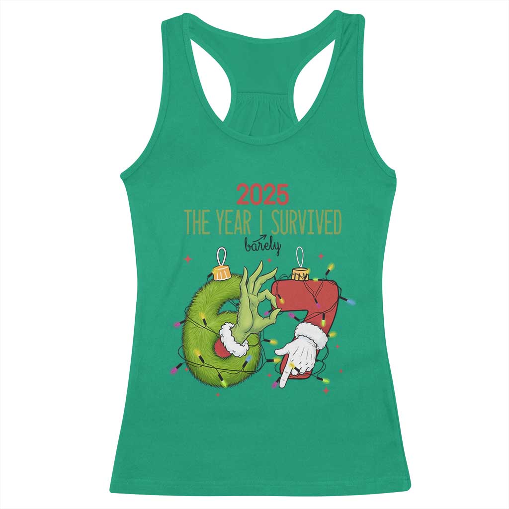 The Year I Survived 67 Six Seven Christmas Meme Racerback Tank Top TS14 Irish Green Print Your Wear