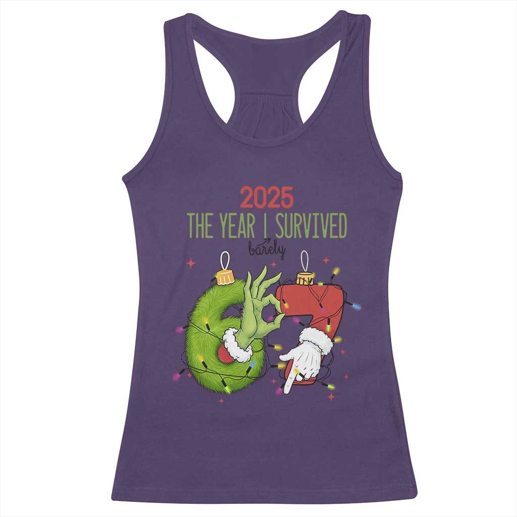 The Year I Survived 67 Six Seven Christmas Meme Racerback Tank Top TS14 Purple Print Your Wear