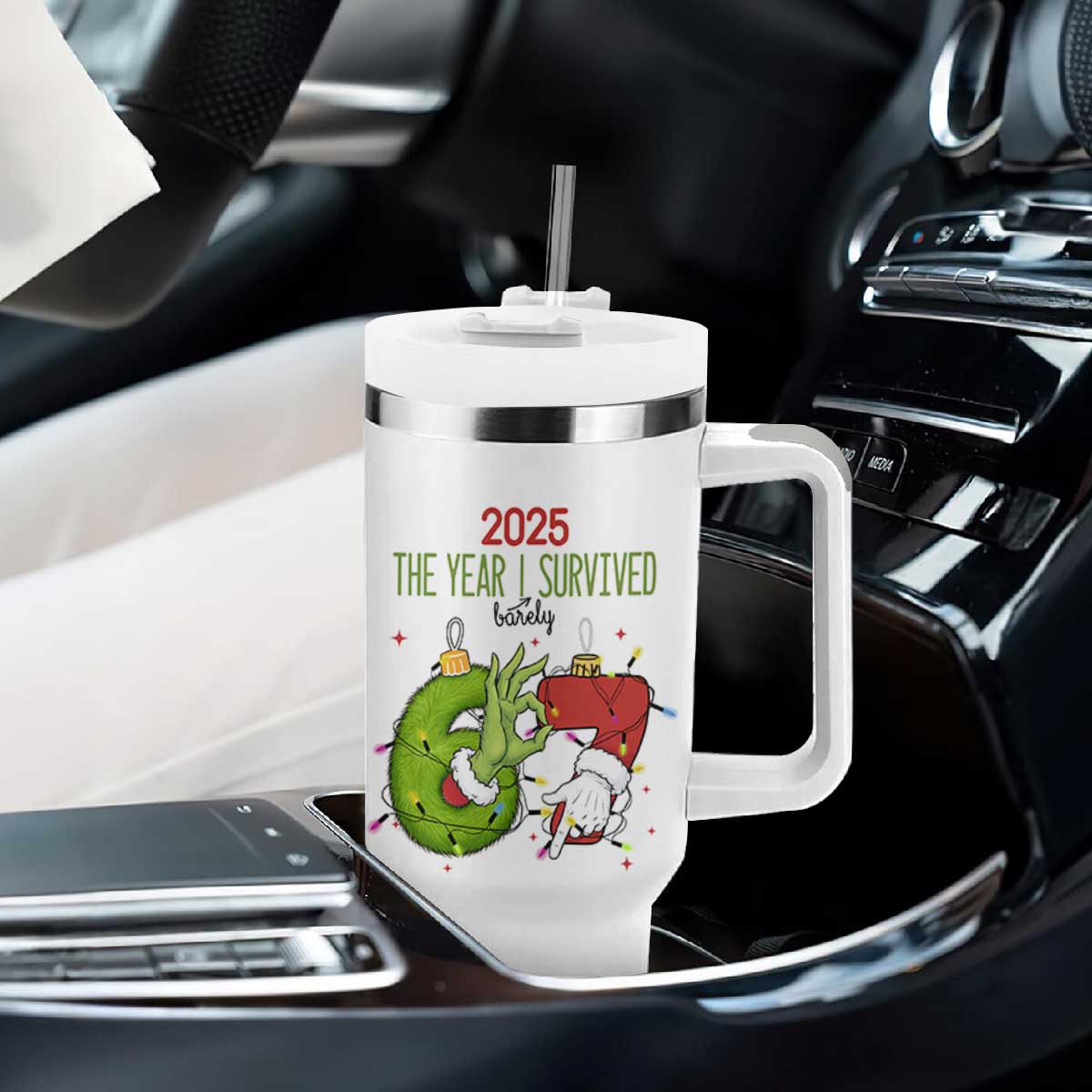 The Year I Survived 67 Six Seven Christmas Meme Tumbler With Handle TS14 Print Your Wear