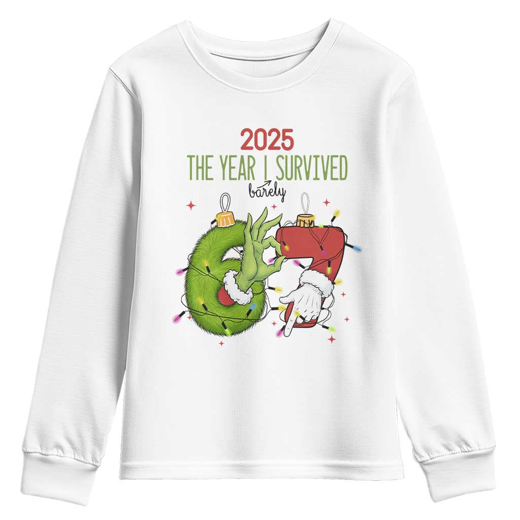 The Year I Survived 67 Six Seven Christmas Meme Youth Sweatshirt TS14 White Print Your Wear