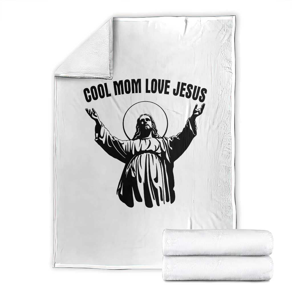 Christian Mom Faith Throw Blanket Cool Mom Love Jesus TS14 White Print Your Wear