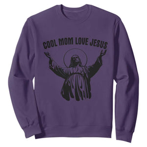 Christian Mom Faith Sweatshirt Cool Mom Love Jesus TS14 Purple Print Your Wear