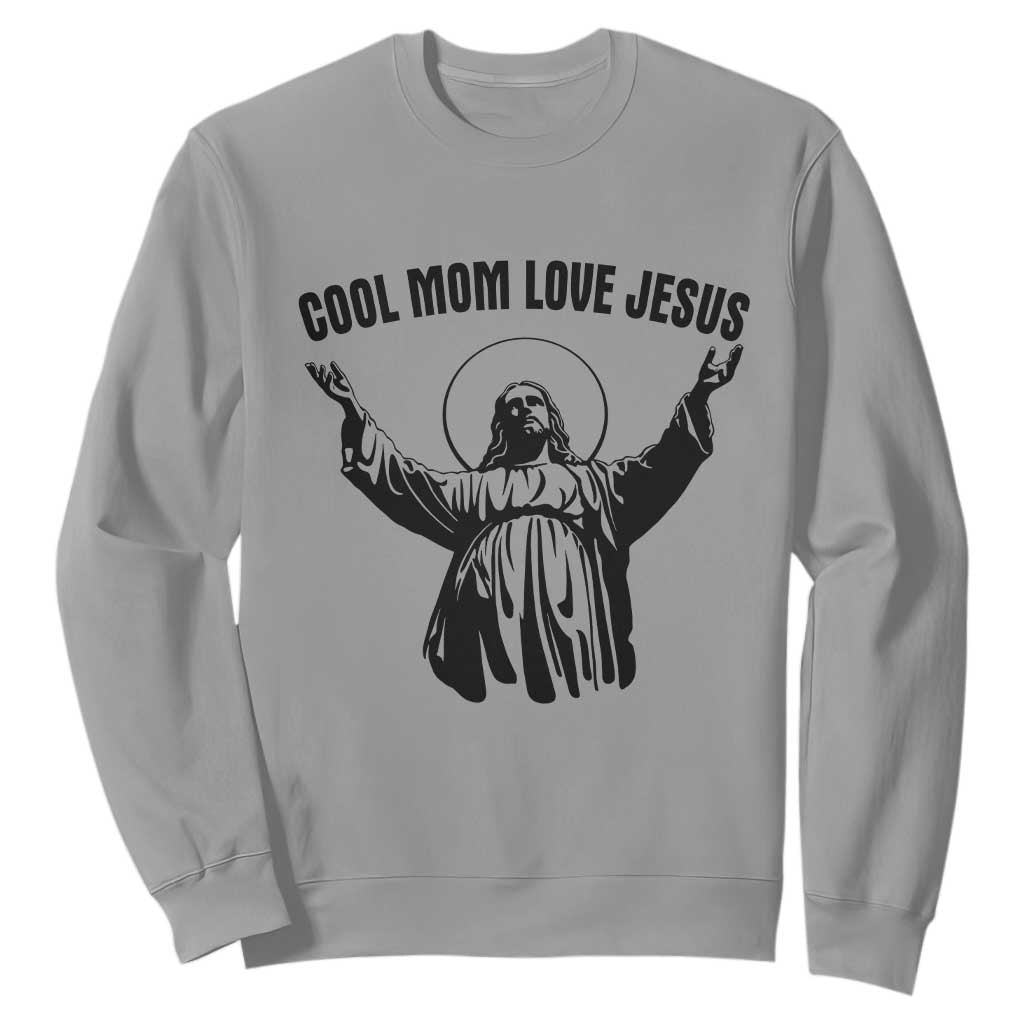 Christian Mom Faith Sweatshirt Cool Mom Love Jesus TS14 Sport Gray Print Your Wear