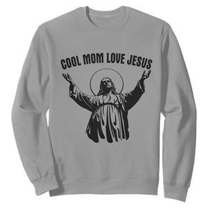 Christian Mom Faith Sweatshirt Cool Mom Love Jesus TS14 Sport Gray Print Your Wear