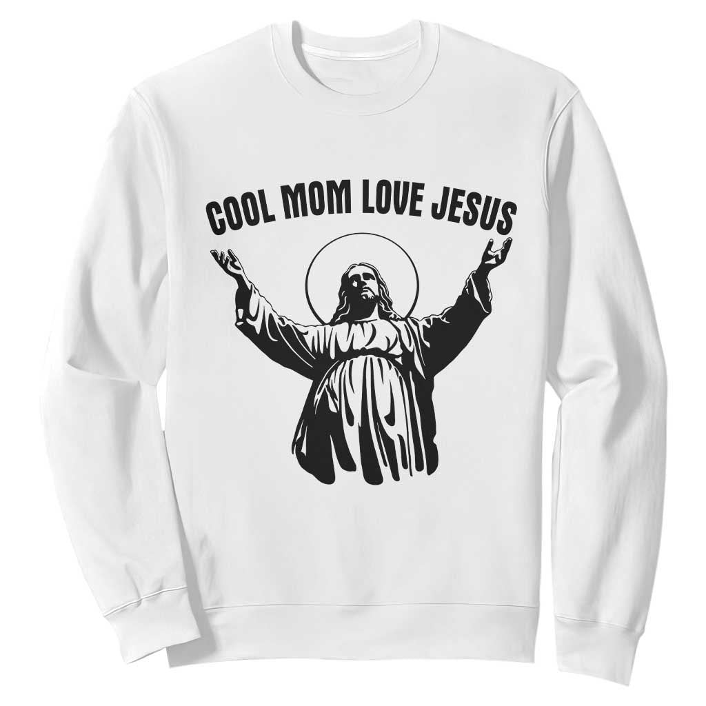 Christian Mom Faith Sweatshirt Cool Mom Love Jesus TS14 White Print Your Wear