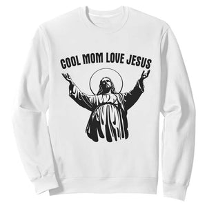 Christian Mom Faith Sweatshirt Cool Mom Love Jesus TS14 White Print Your Wear