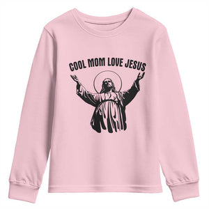 Christian Mom Faith Youth Sweatshirt Cool Mom Love Jesus TS14 Light Pink Print Your Wear