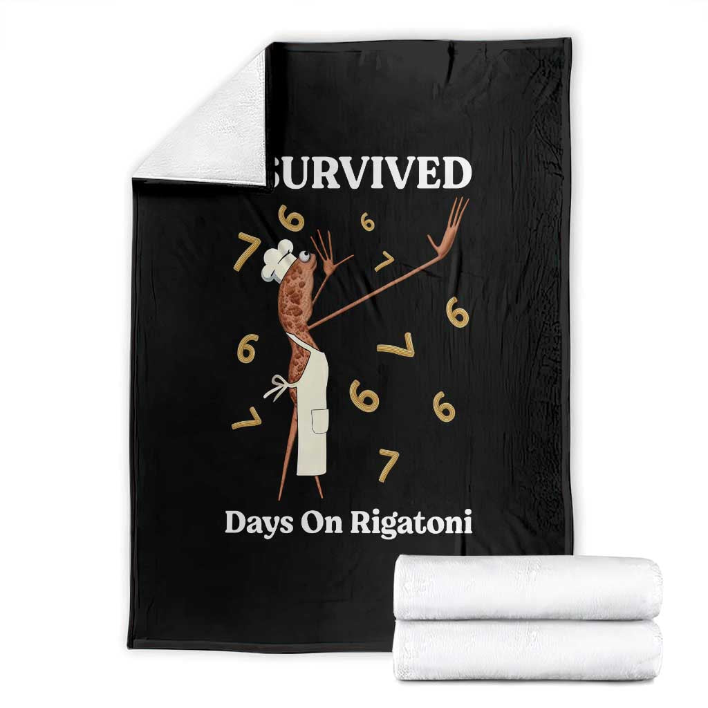 Marcus The Worm Meme Throw Blanket I Survived 67 Days On Rigatoni TS14 Black Print Your Wear